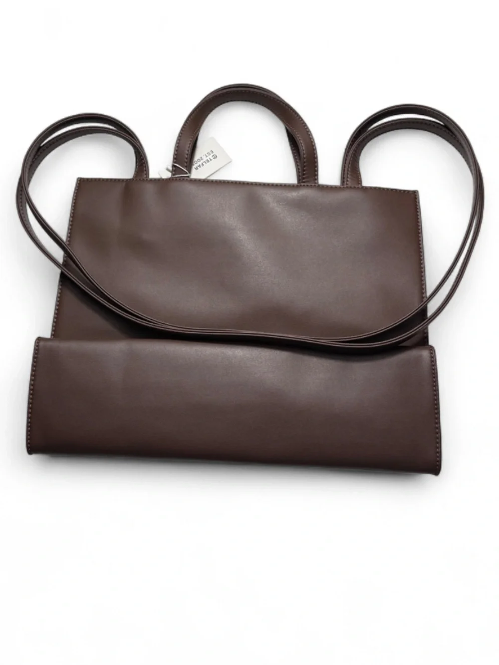NWT Telfar Medium Chocolate Shopping Bag tote vegan leather w/ Dust bag